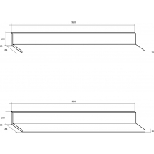 Półki 2szt MAG-02 MAGIC Szkic