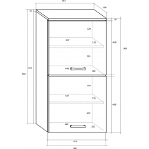 Szafka wisząca pionowa MAG-06 MAGIC Szkic