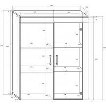 Witryna wisząca MAM-06 MAMBA Szkic
