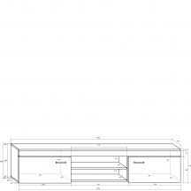Szafka RTV MAM-04 MAMBA Szkic