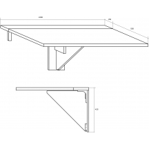 Stół składany EXPERT 8 Szkic