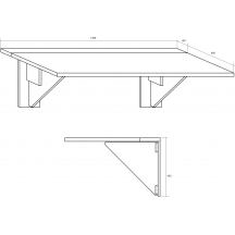 Stół składany EXPERT 9 Szkic