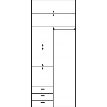 Garderoba IRENA bez luster Wnętrze - Szkic