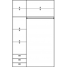Garderoba KAMMA z lustrami Wnętrze - Szkic
