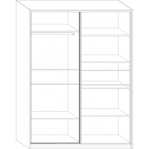 Szafa PUERTO 160 Wnętrze - Szkic (1)