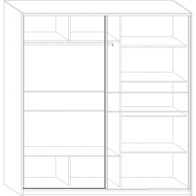 Szafa PUERTO 200 Wnętrze - Szkic (1)