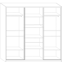 Szafa PUERTO 220 Wnętrze - Szkic (1)