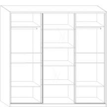 Szafa PUERTO L 220 Wnętrze - Szkic (1)