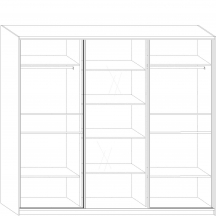 Szafa PUERTO L 240 Wnętrze - Szkic (1)