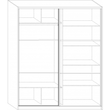 Szafa RICO 180 Wnętrze - Szkic (1)