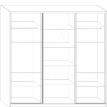 Szafa RICO L 220 Wnętrze - Szkic (1)