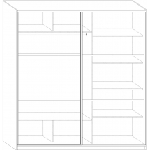 Szafa RICO 200 Wnętrze - Szkic (1)