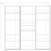 Szafa RICO 220 Wnętrze - Szkic (1)