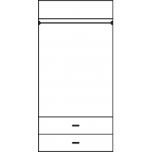 Szafa 2D-2S Wnętrze - Szkic