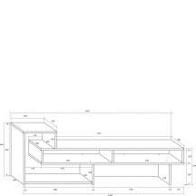 Szafka RTV OREGON 109 Szkic