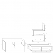 Szafka RTV SYDNEY Szkic