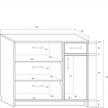 Szafka na buty 2 Szkic