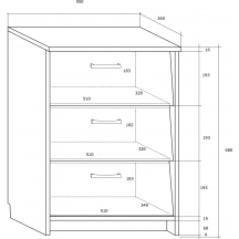 Szafka na buty 3 Szkic