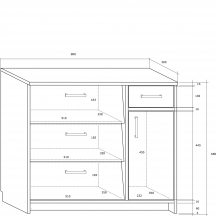Szafka na buty 4 Szkic