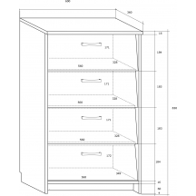 Szafka na buty 5 Szkic