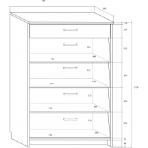 Szafka na buty 6 Szkic