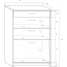 Szafka na buty 7 Szkic