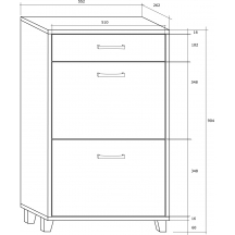 Szafka na buty ARES 1 Szkic