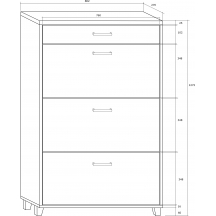 Szafka na buty ARES 3/1 Szkic