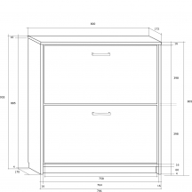 Szafka na buty ATHENA 2 Szkic