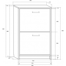 Szafka na buty ATHENA 2/60 Szkic