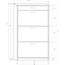 Szafka na buty ATHENA 3 Szkic