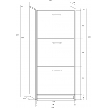 Szafka na buty ATHENA 3/60L Szkic