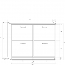 Szafka na buty ATHENA 4 Szkic