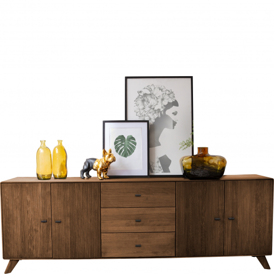 Komoda III drewniana z buku olejowanego WZ-0624-07.. WZ-0624 Podstawowe