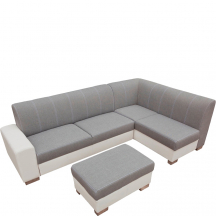 Narożnik rozkładany MINISTER Prawy + Pufa Podstawowe (1)