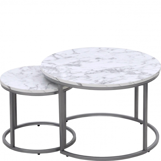 PAOLA marmur / srebrny Halmar Ława zestaw Podstawowe