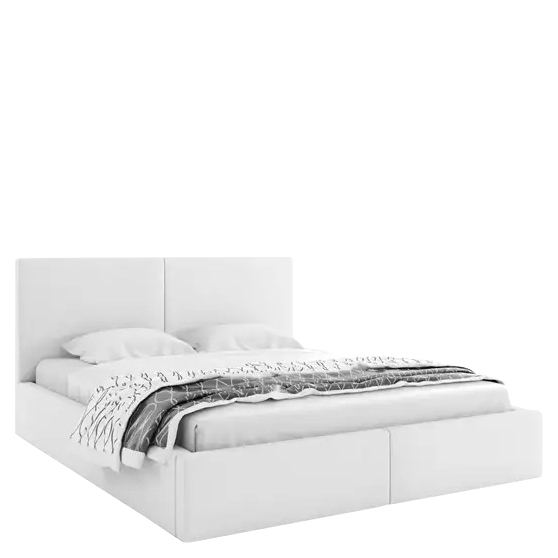 Łóżko tapicerowane HILTON z pojemnikiem i stelażem drewnianym bez materaca Podstawowe (1)