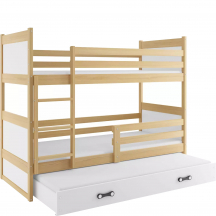 Łóżko 3-osobowe z materacami dla dziecka RICO Sosna Podstawowe (1)