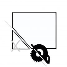 Wycinanie blatu DRP skos nietypowy bez wycinania skrętów Szkic