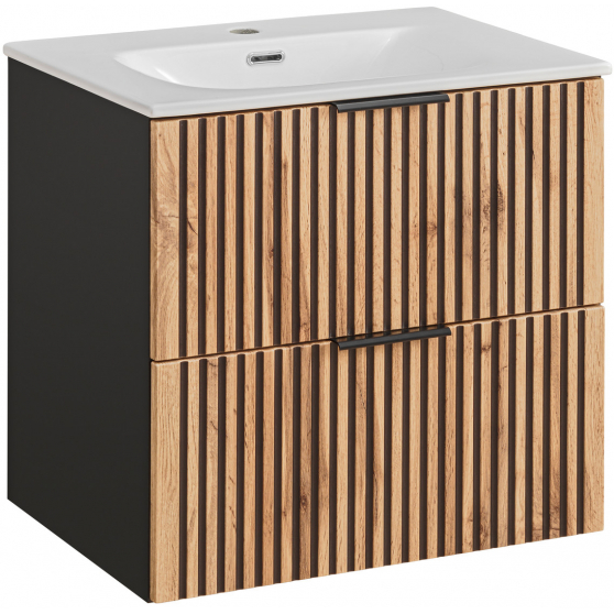 Szafka łazienkowa wisząca z umywalką 82-60-D-2S XILO Podstawowe