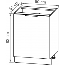 Szafka dolna stojąca 1 drzwi D60.1 KAM SET Podstawowe