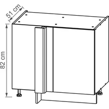 Szafka dolna stojąca narożna 1 drzwi 110 x 65 cm DPRP110 x 65 KAM SET Podstawowe