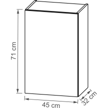 Szafka górna wisząca 1 drzwi W45.1/71 KAM SET Podstawowe