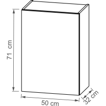 Szafka górna wisząca 1 drzwi W50.1/71 KAM SET Podstawowe