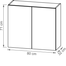 Szafka górna wisząca 2 drzwi W80/71 KAM SET Podstawowe
