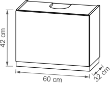 Szafka górna wisząca z okapem 1 klapa W60/42P1C KAM SET Podstawowe
