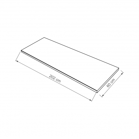 Blat 60 x 202 cm Marmur Roma do kuchni KAM SET Podstawowe