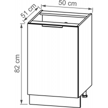 Szafka dolna stojąca 1 drzwi D50.1 KAM SET Podstawowe
