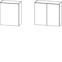 Zestaw szafek górnych 140 cm Dąb Złoty KAM SET Podstawowe (1)