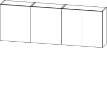 Zestaw szafek górnych 200 cm Biały Platynowy KAM SET Podstawowe (1)
